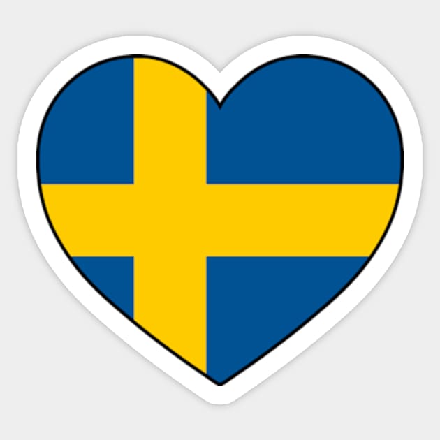 Heart - Sweden Sticker by Tridaak